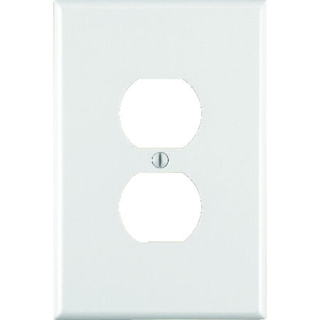 Leviton White 1 gang Thermoset Plastic Duplex Outlet Wall Plate 1 pk