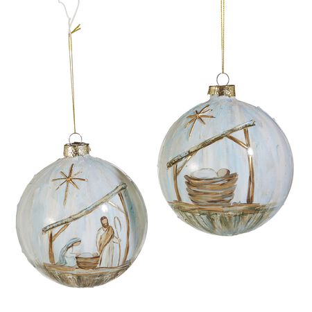 Raz Imports 5 in. Holy Night Ball Ornament