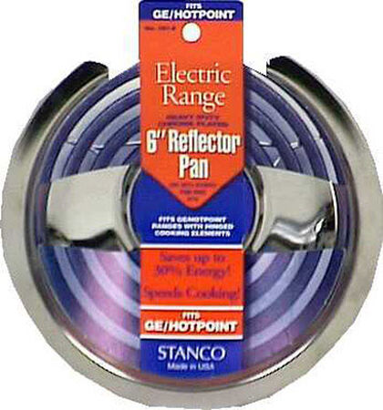 Stanco Chrome-Plated Steel Range Reflector Pan 6 in.