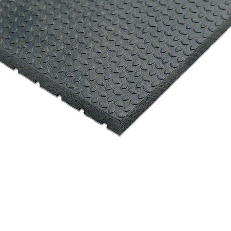 Flexgard 72 in. L X 48 in. W Black Smooth Top/Smooth Bottom Rubber Mat