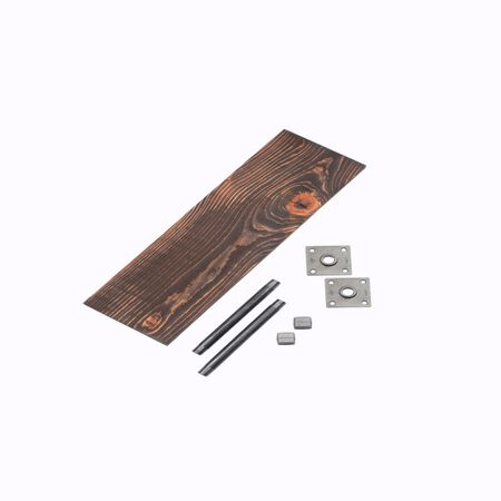 Black Iron 24" Wood Shelf Kit Boulder Black