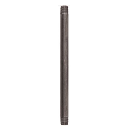 STZ Industries 1/2 in. MIP each X 1/2 in. D MIP Black Steel 12 in. L Nipple