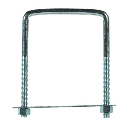 Hampton 3/8 in. X 3.7 in. W X 5 in. L Coarse Zinc-Plated Steel Lumber Size Square Bend U-Bolt