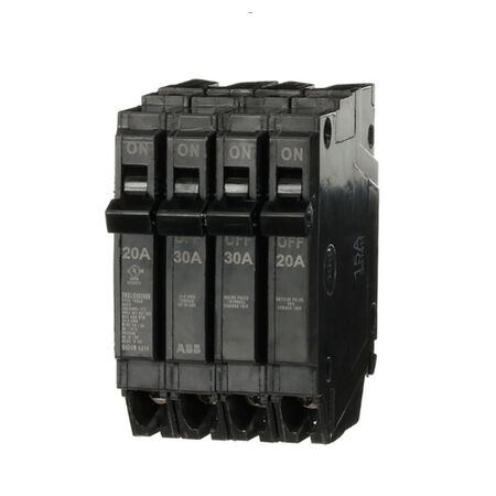 ABB 20-amp/30-amp/20-amp 4 -Pole Quad Circuit Breaker