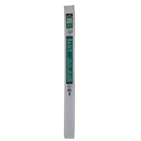 M-D White Vinyl Sweep For Doors 36 in. L X 1/2 in.