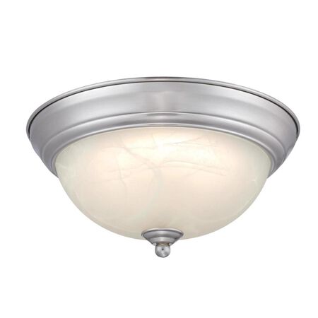 Westinghouse 4.75 in. H X 11 in. W X 11 in. L Brushed Nickel LED Ceiling Light Fixture