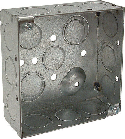 Raco 21 cu in Square Steel 2 gang Outlet Box Gray