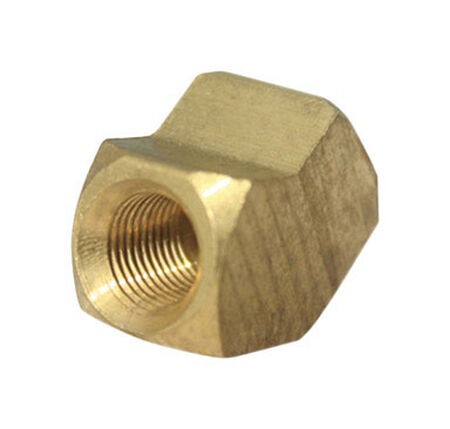 Ace 1/8 in. Dia. x 1/8 in. Dia. FPT To Compression To Compression 45 deg. Yellow Brass Elbow