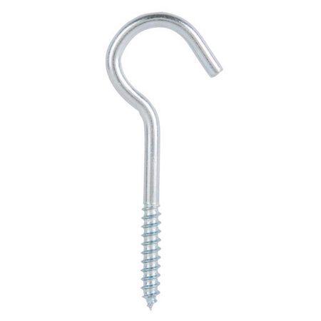 Ace Small Zinc-Plated Steel 3.375 in. L Ceiling Hook 50 lb 2 pk