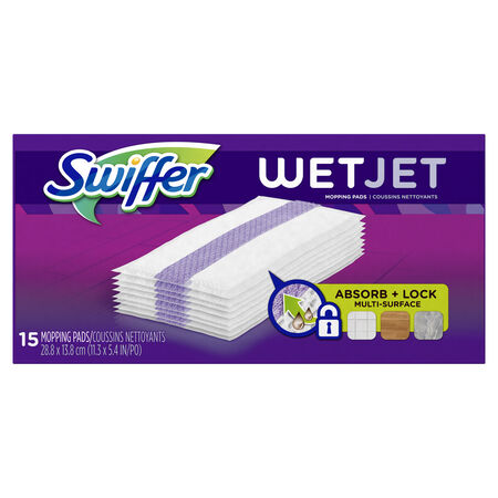 Swiffer WetJet 5.4 in. Wet Microfiber Mop Refill Pad 15 pk