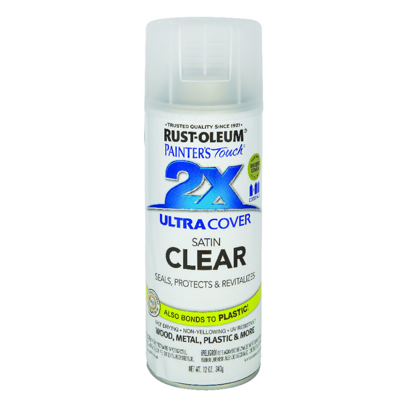 Rust Oleum Painter S Touch Ultra Cover Clear Satin 2x Enamel Spray