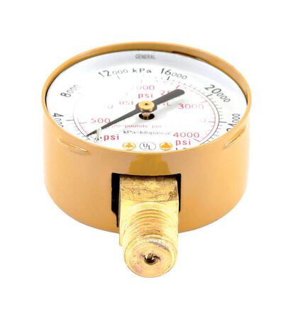 Forney 5.75 in. L X 3.88 in. W Oxygen Gauge Brass 1 pk