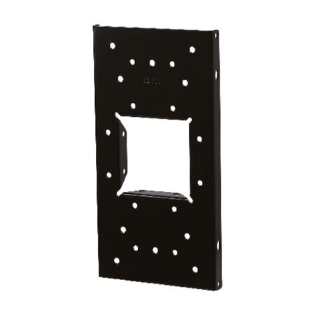 Gibraltar Mailboxes Black Steel Mailbox Mounting Board .060 Ga. 12.875 in. L