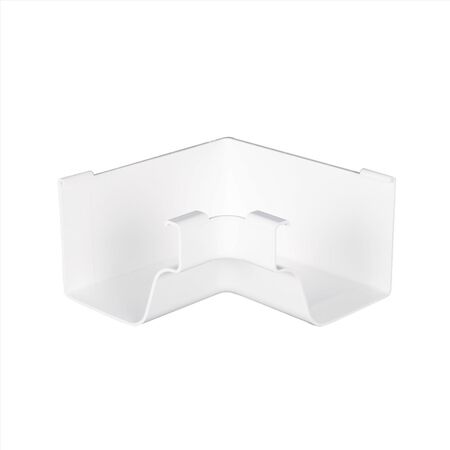Amerimax 5 in. W X 6.25 in. L White Vinyl K Inside Miter
