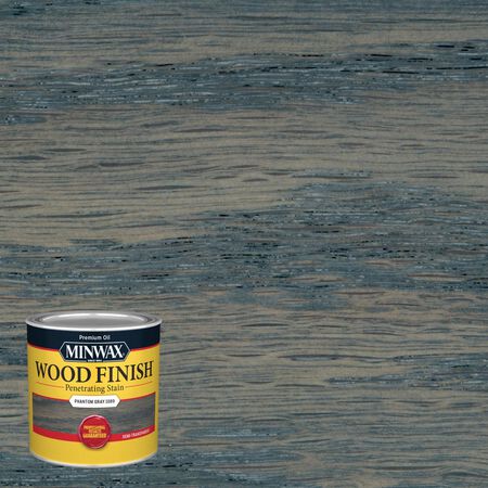 Minwax Wood Finish Semi-Transparent Phantom Gray Oil-Based Penetrating Wood Stain 1/2 pt
