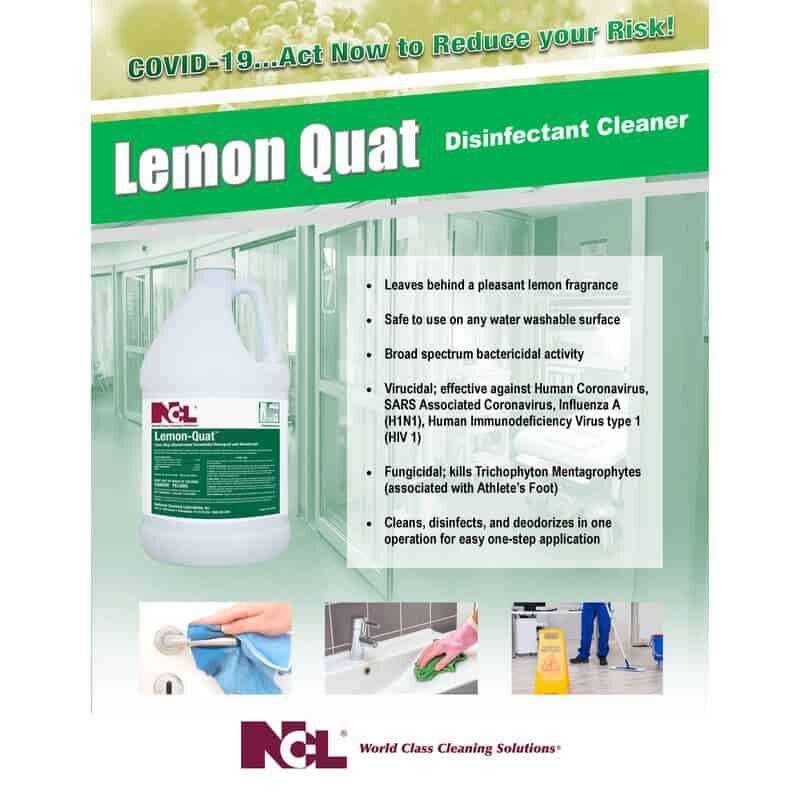 NCL LemonQuat Lemon Scent Concentrated Disinfectant 1 gal. Stine