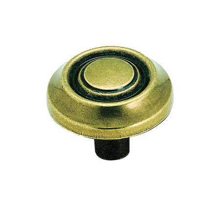 Amerock Traditional Classics Round Cabinet Knob 1-1/4 in. D 1 in. Burnished Brass 1 pk