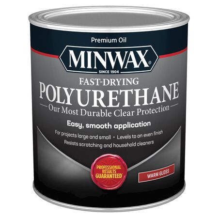 Minwax Gloss Clear Oil-Based Fast-Drying Polyurethane 1 qt