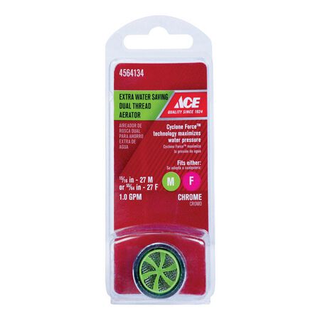 Ace Dual Thread 15/16 in.- 27M x 55/64 in.-27F Chrome Faucet Aerator