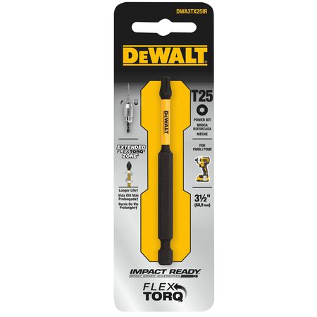 DeWalt Impact Ready Torx T25 X 3-1/2 in. L Screwdriver Bit 1 pc