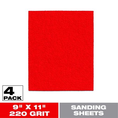 Diablo 9 in. L X 11 in. W 220 Grit Aluminum Oxide Sanding Sheet 4 pk