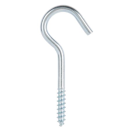 Ace Small Zinc-Plated Silver Steel 3-7/8 in. L Ceiling Hook 80 lb 2 pk