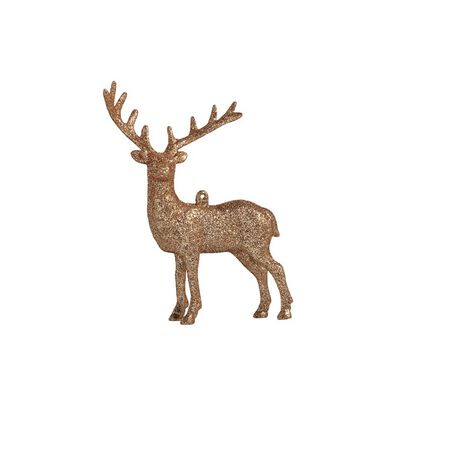 Raz Imports 5.5 in. COPPER GLITTER DEER ORNAMENT