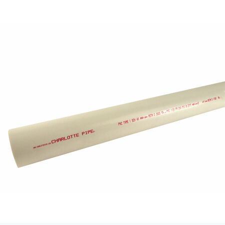 Charlotte Pipe Schedule 40 PVC Dual Rated Pipe 1-1/4 in. D X 10 ft. L Plain End 370 psi