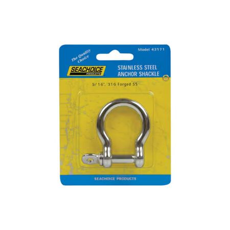 Seachoice Polished Stainless Steel 1 in. L x 5/16 in. W Shackle 1 Pack