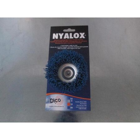 Dico Nyalox 2.5 in. D X 1/4 in. X 1/4 in. D Crimped Nylon Mandrel Mounted Cup Brush 4500 rpm 1 pc