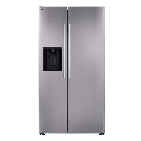 LG 26.6-cu ft Side-by-Side Refrigerator Smart Compatible with Ice Maker ,Water and Ice Dispenser ( PrintProof Stainless Steel ) ENERGY STAR Certified