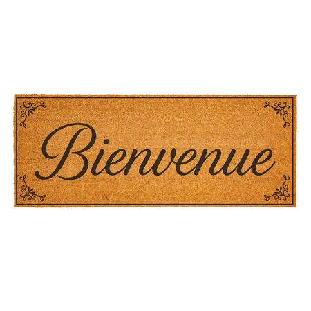 Evergreen Canada Strong Bienvenue Coir Mat, Filigree, 60 in. x 24 in.