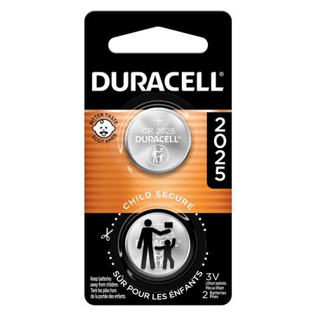 Duracell Lithium Coin 2025 3 V 165 mAh Medical Battery 2 pk