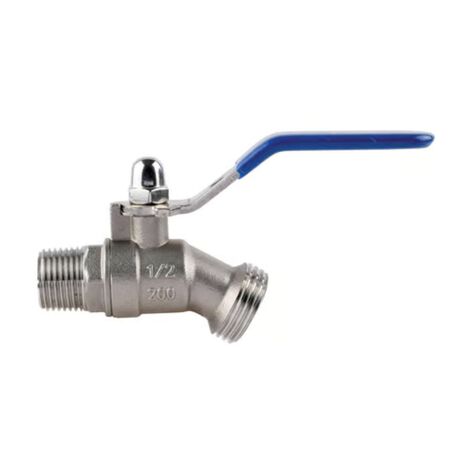 Homewerks 1/2 in. MIP in. X 3/4 in. Garden Hose Thread Stainless Steel Bent Nose Hose Bibb
