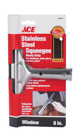 Ace 8 in. W Window Squeegee Stainless Steel