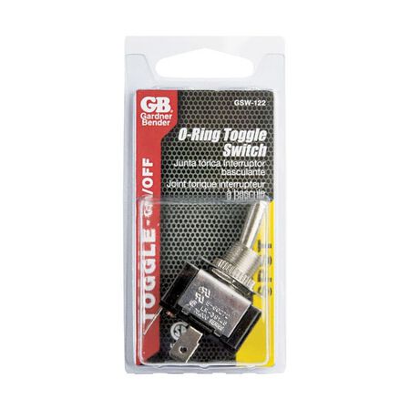 Gardner Bender 21 amps Toggle O-Ring Switch Black/Silver 1 pk