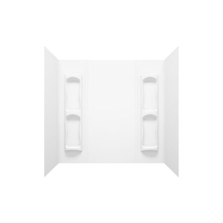 MAAX Utah 59 in. H X 31-3/4 in. W X 60-1/2 in. L White Bathtub Wall Surround