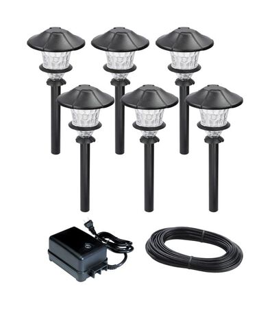 Paradise Black Low Voltage 40 W LED Pathway Light 6 pk