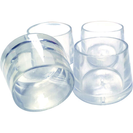 Ace Plastic Leg Tip Clear Round 4.38 in. W X 2 in. L 4 pk