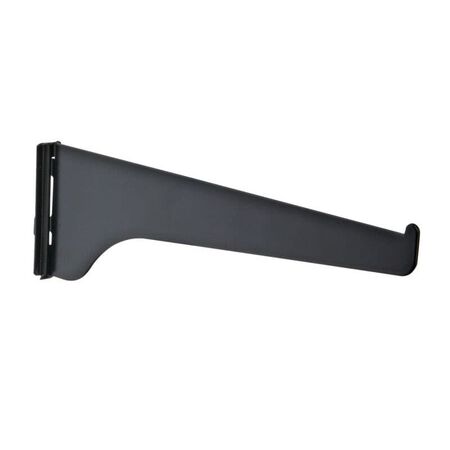 Knape & Vogt Black Steel Regular Duty Bracket 16 Ga. 12 in. L 160 lb
