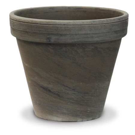 Ceramo Standard Flower Pot 8 in. Dark Basalt Marbled Clay