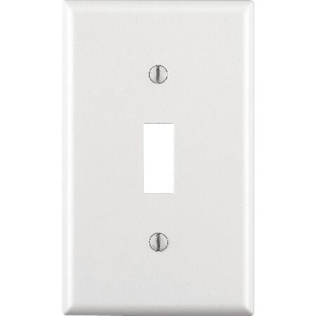 Leviton White 1 gang Thermoset Plastic Toggle Wall Plate 1 pk