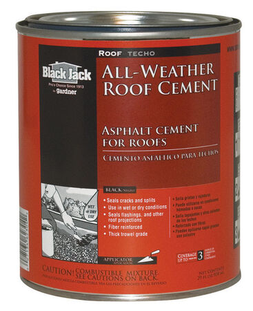 Black Jack Gloss Black Patching Cement All-Weather Roof Cement 1 qt.