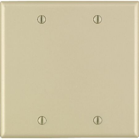 Leviton Ivory 2 gang Thermoset Plastic Blank Wall Plate 1 pk