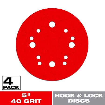 Diablo 5 in. Ceramic Blend Hook and Lock Sanding Disc 40 Grit Ultra Coarse 4 pk