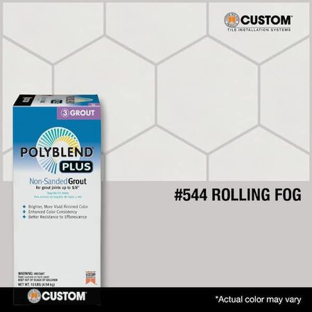 Custom Building Products Polyblend Plus Rolling Fog 10 lb. Unsanded Grout