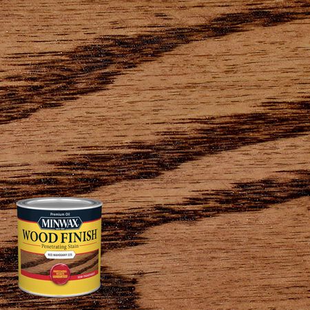 Minwax Wood Finish Semi-Transparent Red Mahogany Oil-Based Penetrating Wood Stain 1/2 pt