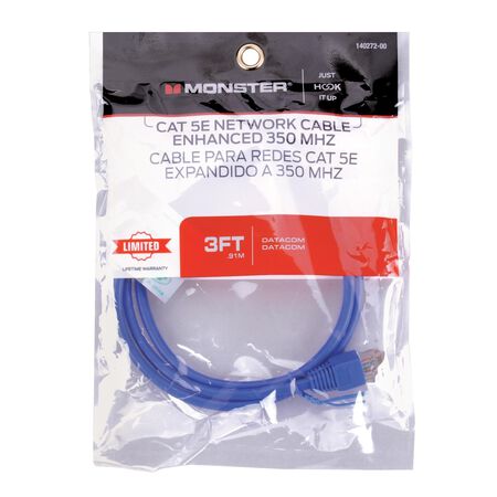 Monster Just Hook It Up 3 ft. L Category 5E Networking Cable
