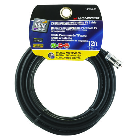 Monster Just Hook It Up 12 ft. Weatherproof Video Coaxial Cable