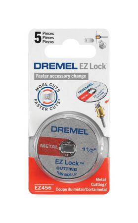 Dremel EZ Lock 1-1/2 in. D X 1/8 in. in. Fiberglass Metal Cut-Off Wheel 5 pk